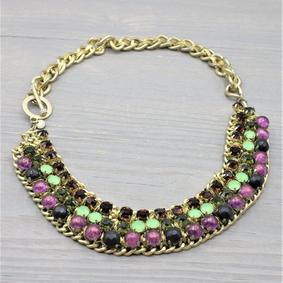 Bold Chunky Jeweled Necklace - Picture 1 of 2